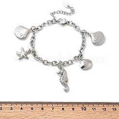 Bracelets à breloques en acier inoxydable 304&nbsp;BJEW-P368-08A-P