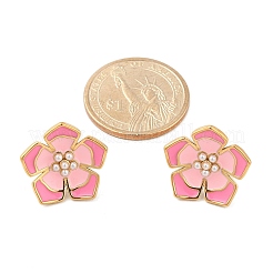Boucles d'oreilles à tige en acier inoxydable 304 et émail&nbsp;EJEW-Z081-04G