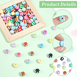 180pcs perles acryliques opaques&nbsp;OACR-PA0001-84