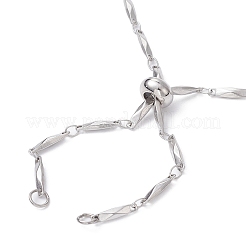 Anlaufgeschützte Halskette aus facettiertem Edelstahl 304 mit Gliederkette&nbsp;AJEW-JB01185-02