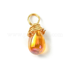 Anhänger aus drahtumwickeltem galvanisiertem Glas&nbsp;PALLOY-JF02469