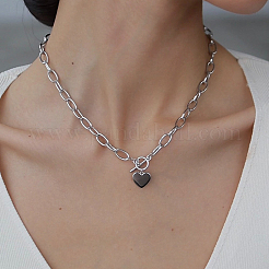 Ensemble collier et bracelet en argent sterling plaqué or avec chaîne en forme de cœur&nbsp;MD3868-4