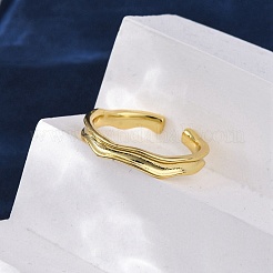 Manschettenringe aus Messing für Damen&nbsp;RJEW-H248-03G
