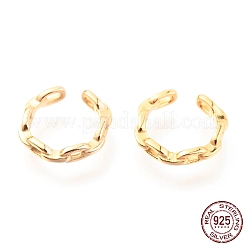 925 boucles d'oreilles manchette en argent sterling&nbsp;EJEW-H124-05G