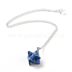 Pendules de radiesthésie à pendentif en lapis-lazuli naturel&nbsp;G-Q016-04E