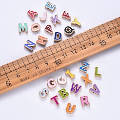 Legierung Schmelz Alphabet Perlen&nbsp;ENAM-R055-01-RS