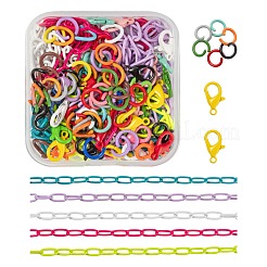 Kit de fabrication de bijoux de chaîne peints à la bombe bricolage&nbsp;DIY-LS0003-96