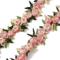 Cinta de encaje de flores de poliéster&nbsp;OCOR-WH0070-77G