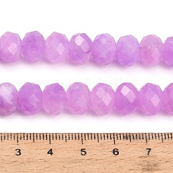Hilos de cuentas facetadas de jade blanco natural teñido&nbsp;GG-CBAE966-01B-S