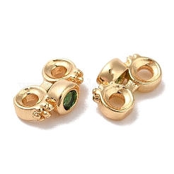 Ciondoli connettore in ottone con pavé di zirconi cubici&nbsp;KK-B074-02G-01
