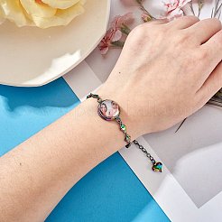 Kit para hacer pulseras de eslabones de cúpula en blanco de color arcoíris diy&nbsp;DIY-SZ0009-08