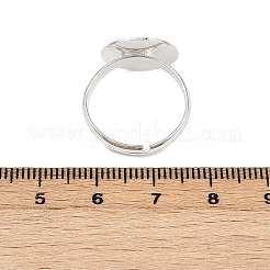 Ottone basi anello pad&nbsp;KK-EC022-14mm-S-RS