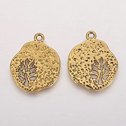Tibetischer stil Aluminium Anhänger & Charms&nbsp;LS-TIBEP-A14120-AG-LF