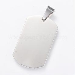 Pendentifs vierges estampés en acier inoxydable 304 résistant au ternissement&nbsp;STAS-R090-32