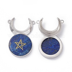 Mit natürlichem Lapislazuli gefärbte Verbindungsanhänger&nbsp;G-G983-02P-05