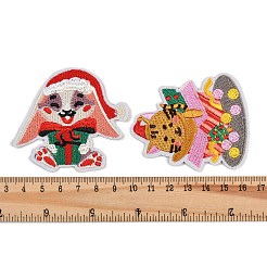 16 x Weihnachtsflicken aus Polyesterstoff&nbsp;PATC-C001-03