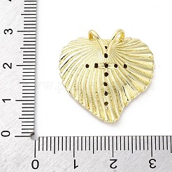 Pendentifs avec zircon cubiques à micro-pavés en laiton&nbsp;KK-S510-35G-01