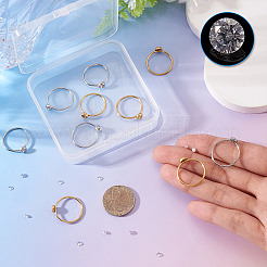10 Stück 304 Edelstahl-Fingerring-Strass-Einstellungen&nbsp;STAS-TA0005-87