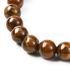 Stretch-Armband-Set aus natürlichem Tigerauge&nbsp;BJEW-JB07030
