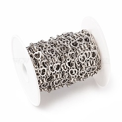 Catene a maglie ovali e a cuore in acciaio inossidabile 201 resistenti all'ossidazione&nbsp;CHS-C003-01P
