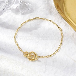 Bracelets de chaînes de trombones en laiton pour femmes&nbsp;BJEW-JB10398