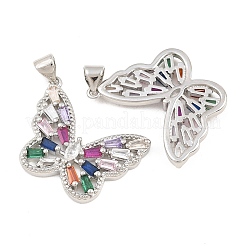 Pendentifs avec zircon cubiques à micro-pavés en laiton&nbsp;CU-CBA908F-05P-09