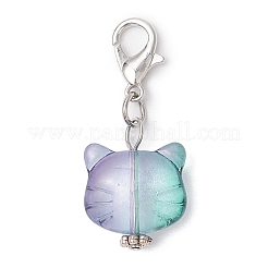 Glasanhänger in Katzenkopfform&nbsp;HJEW-JM03335