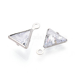 Pendentifs en zircone cubique clair en laiton&nbsp;ZIRC-T017-01P
