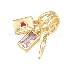 Pendentifs en laiton zircone cubique&nbsp;KK-B161-14G