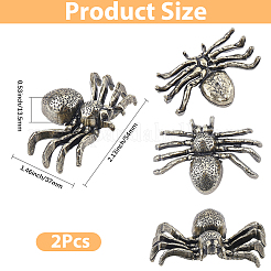 2 pz decorazioni espositive in lega di ragno&nbsp;DJEW-SP0001-47