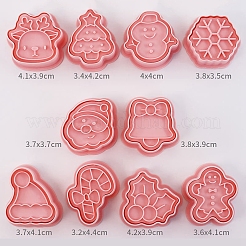 Cortadores de galletas de plástico con motivos navideños&nbsp;BAKE-PW0007-028