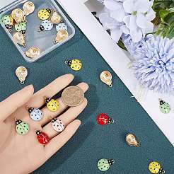 30 pendentif en alliage émaillé 5 couleurs avec strass&nbsp;ENAM-SC0004-91