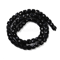 Natürliche schwarze Obsidian Perlen Stränge&nbsp;G-H078-C35-6mm