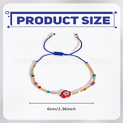 1 Stück geflochtene Perlenarmbänder aus Glasperlen für Frauen&nbsp;BJEW-LP0002-32B