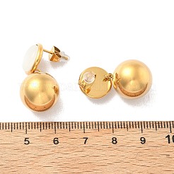 Orecchini a bottone in acciaio inossidabile 304&nbsp;EJEW-D319-14G