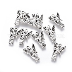 Tibetischer stil Aluminium Anhänger & Charms&nbsp;TIBEP-Q063-62AS-RS