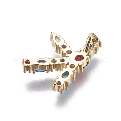 Messing Strass Anhänger&nbsp;X-ZIRC-E517-04K-G