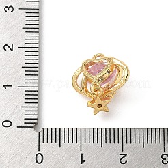 Pendentifs avec zircon cubiques à micro-pavés en laiton&nbsp;KK-D504-19A-G