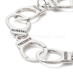 Manette in lega di stile tibetano con collane a catena a maglie libere per uomo donna&nbsp;BJEW-JB09341