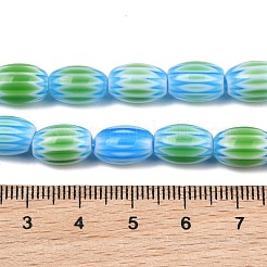 Handgefertigte ovale Millefiori-Glasperlenstränge&nbsp;LK-Z001-01B-03