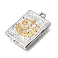 Pendenti in acciaio inossidabile 304 bicolore&nbsp;STAS-D391-05GP-02