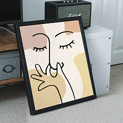 Rechteck mit Gesichtsmusterpapier&nbsp;DIY-WH0634-027