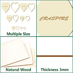 12 pièces 12 anneaux de cerceau en bois de style macramé pour la fabrication artisanale de bricolage&nbsp;DIY-WH0545-004