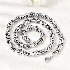 Collares de cadena de cuerda de acero inoxidable 304 unisex&nbsp;NJEW-K305-10P