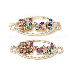 Breloques connecteur en alliage avec strass colorés&nbsp;FIND-H039-46KCG