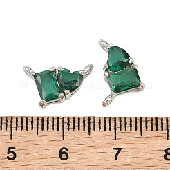 Charms in ottone zirconi a pavé di ottone&nbsp;CU-CBA6A75-04P-04