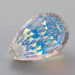 Geprägte Glas Strass Anhänger&nbsp;GLAA-J101-05A-001AB