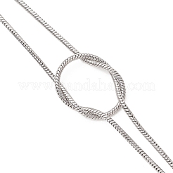 Bracelets à chaîne serpent en acier inoxydable 304 pour femmes&nbsp;BJEW-JB13359