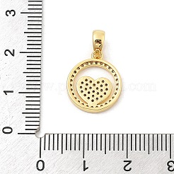 Placcatura a cremagliera foglia ottone zirconi cubici trasparenti pendenti&nbsp;KK-S407-12G