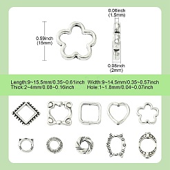 100 Stück 10 Stile Perlenrahmen aus Legierung im tibetischen Stil&nbsp;FIND-CJ0003-76